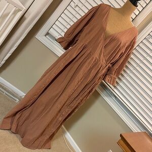 Daughters of India Uma Wrap Maxi Dress Clay - XXXL